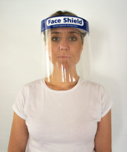 Model wearing Face shield